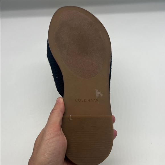 Cole Haan - Ansley Black Jute Woven Lightweight Slide On Flat Sandal Size 8 - Picture 13 of 13